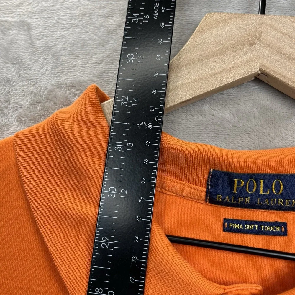 Polo Ralph Lauren Polo Shirt Men 3XB Orange Pima Cotton Short Sleeve